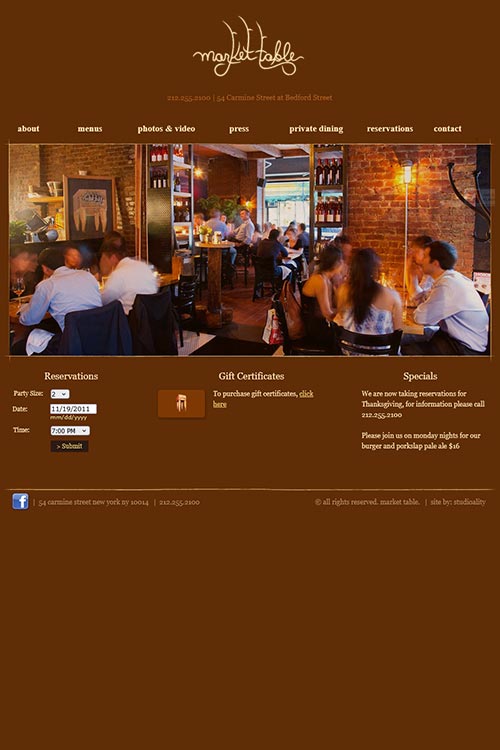 Restaurant Website Development screenshot